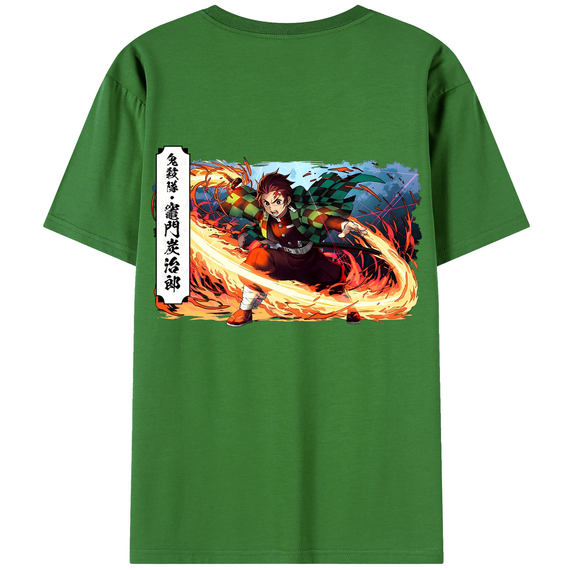 （画像用） 鬼滅の刃 竈門 炭治郎／かまど たんじろう Kamado Tanjirou レディース半袖Tシャツ(バックプリント)